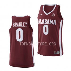 Men's Alabama Crimson Tide #0 Jaden Bradley Crimson Replica NCAA 2022-23 College Basketball Jersey 2403WFKQ3